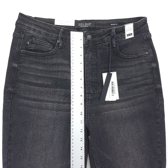 Judy Blue Jeans Womens 15/32 Black Denim High Rise Skinny JB88753 Dark Wash NWT - Picture 8 of 12